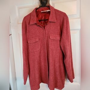 (1800) Faded Glory Woman's Long Sleeve Blouse, Size: 18/20 Color: Red